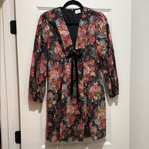 AUREUM Floral Multicolor Dress with Black Accents